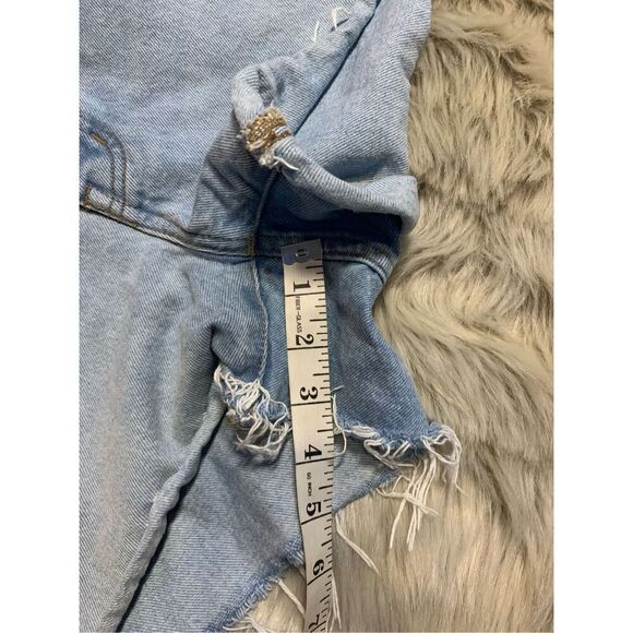 Madewell Curvy Relaxed Denim Shorts in Cedarcroft Wash Woman's Size 25 - Picture 9 of 10